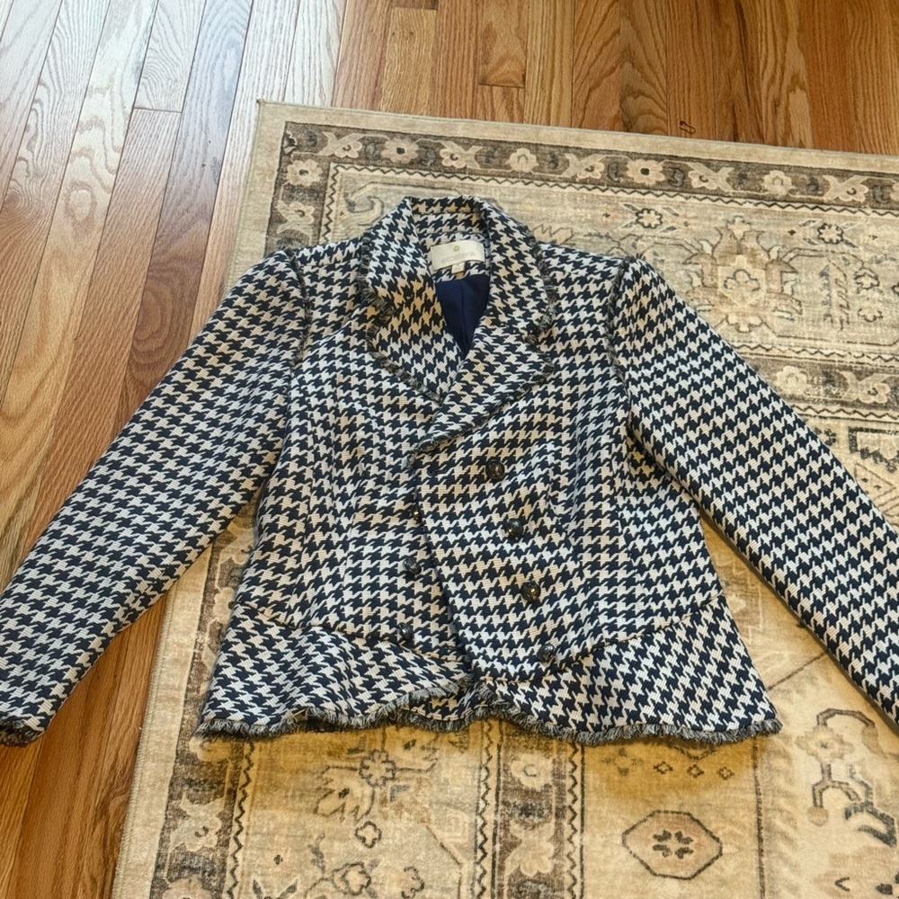 Houndstooth Double-Breasted Women's Jacket